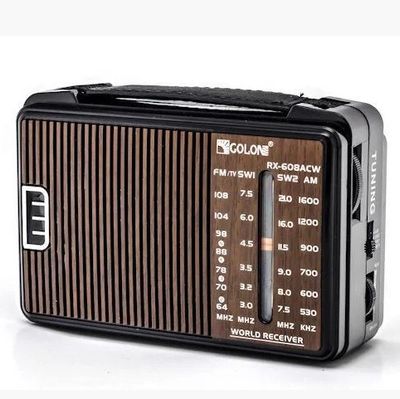 Радиоприемник GOLON RX-608, LED, 2x3W, FM радио, AUX, корпус пластмасс, Black, BOX GOLON RX-608 фото