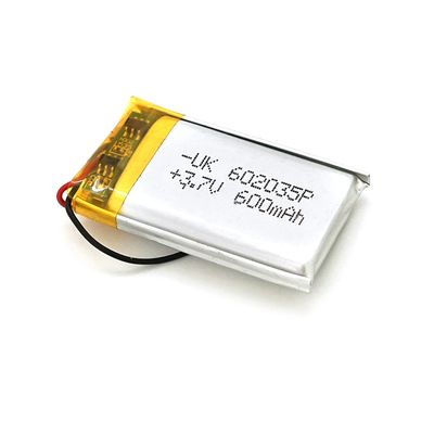 Літій-полімерний акумулятор 6*20*35mm (Li-ion 3.7В 600мА·год) 602035 фото
