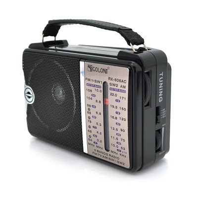 Радіоприймач GOLON RX-606AC, LED, 2x3W, FM радіо, корпус пластмас, Black, BOX GOLON RX-606AC фото