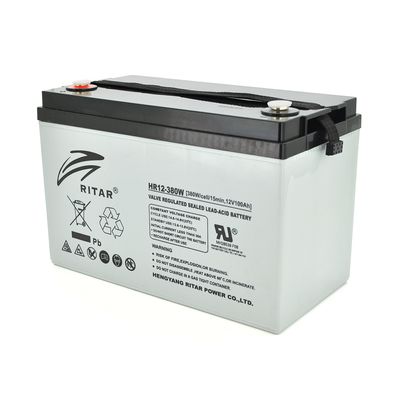 Аккумуляторная батарея AGM RITAR HR12380W, Gray Case, 12V 100.0Ah ( 328 х 172 х 215 (220 )) 30.50kg Q1/36 HR12380W фото