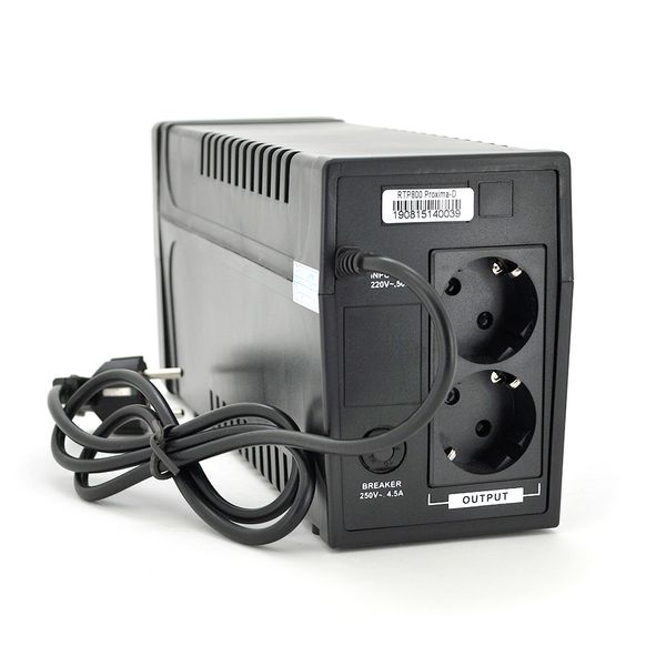 ИБП Ritar RTP800 (480W) Proxima-D, LCD, AVR, 3st, 2xSCHUKO socket, 1x12V9Ah, plastik Case ( 370*145* 225 ) 5,9 кг Q4 RTP800D фото