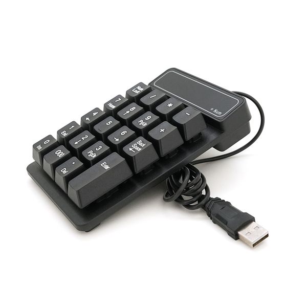Цифрова клавіатура USB для ноутбука, довжина кабеля 150см, (135х85х33 мм) Black, 19к, Box 20293 фото