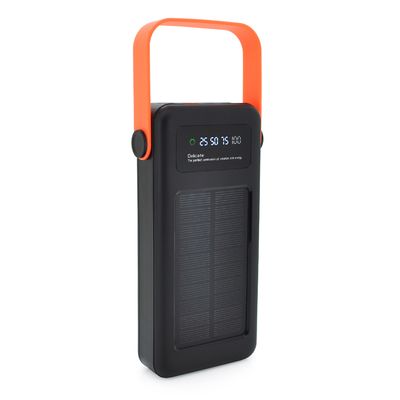 Power bank YM-635CX 30000mAh Solar,flashlight,Input:5V/2.1A(MicroUSB, TypeC, Lightning), Output:5V /2.1A(4xUSB),With 4 owner cable,plastic,Black,BOX YM-635CX фото