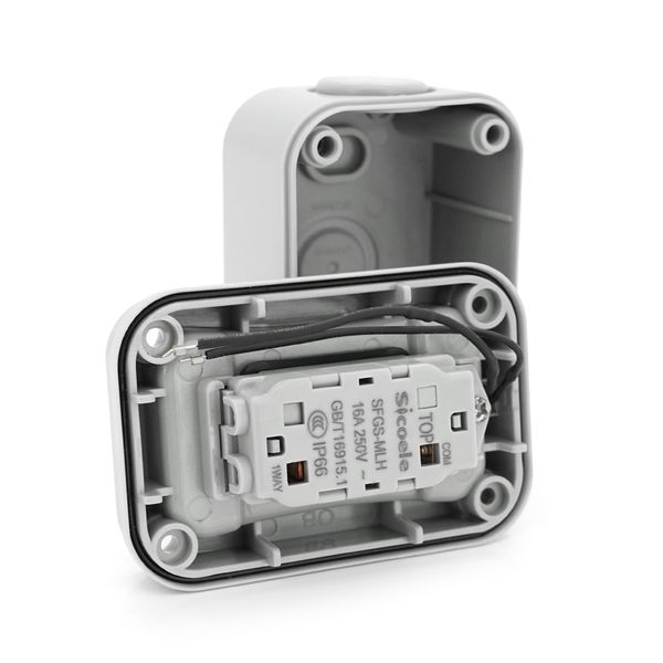 Кнопка звонка одинарная, наружного монтажа, водонепроницаемая, IP66, AC:110-250V, 16A, Grey SFGS-01 фото