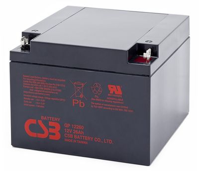 Акумуляторна батарея CSB GP12260, 12V 26Ah (166 х175 х125 мм), Q2 GP12260 фото