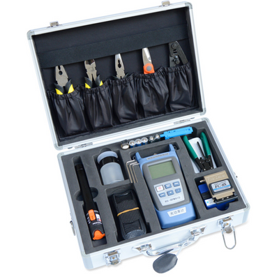 Набір інструментів і тестерів для роботи з оптичним кабелем RAYSHINE 15 в 1 Metall Case FTTH15-1 фото