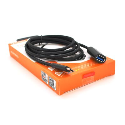 Переходник iKAKU KSC-754 AILUN Type-c(Male) to USB female USB3.0 charging data extension cable Black, Box 1,2м KSC-754 фото