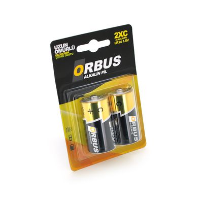 Батарейка лужна Orbus C-R14, 2 штуки у блістері, ціна за блістер ORB/C-R14 фото
