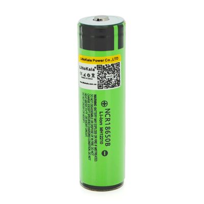 Акумулятор 18650 Li-Ion LiitoKala Lii-34B-PCB, 3400mah (3200-3400mah), 3.7V (2.75-4.2V), Green, PVC BOX Lii-34B-PCB фото