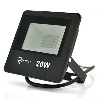 Прожектор SLIM LED RITAR RT-FLOOD20A, 20W, SMD2835, IP65, 1600Lm, 6500K (100%), Ra>70, 113*86.5*28mm, Black RT-FLOOD20A фото