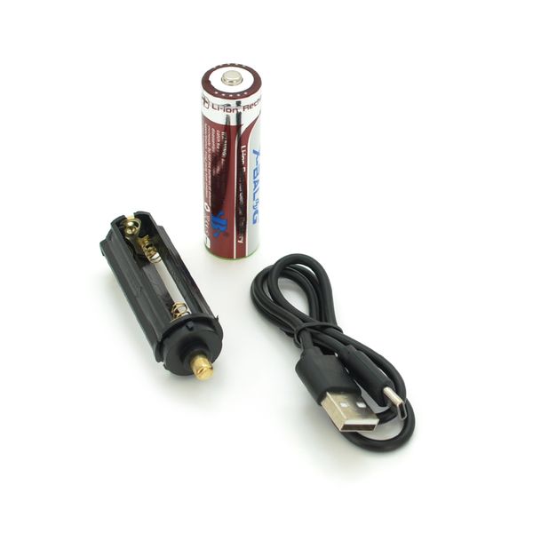 Ліхтарик Balog BL-P02-P50, 3 режими, алюміній, акум 18650, USB кабель, BOX BL-P02-P50 фото
