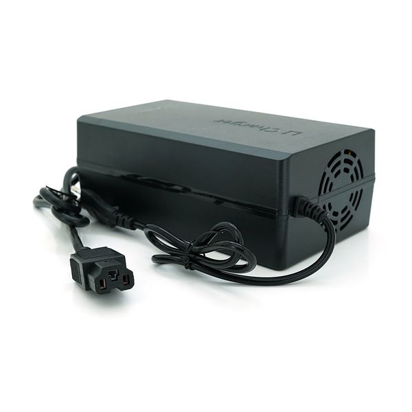 Зарядний пристрій для літієвих акумуляторів 60V8A (Max.:71.4V/8A), штекер 3pin, з індикацією, BOX JN-6080-71480 фото