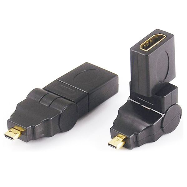 Перехідник microHDMI (тато) -HDMI (мама) 360 ° YT-A-microHDMI(M)/(F)360° фото