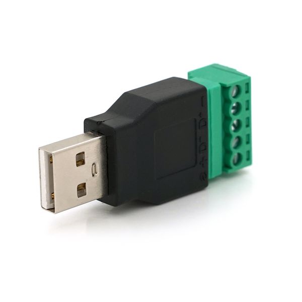 Роз'єм для підключення USB (5 контактів) з клемами під кабель Q100 YT-MUSB-5F фото