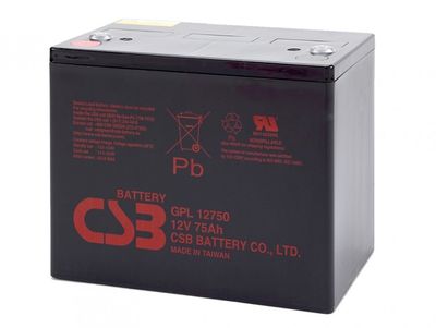 Аккумуляторная батарея CSB GPL12750, 12V 75Ah (261х168х215мм) GPL12750 фото