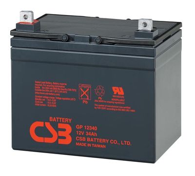 Аккумуляторная батарея CSB GP12340, 12V 34Ah (195х130х155мм) GP12340 фото