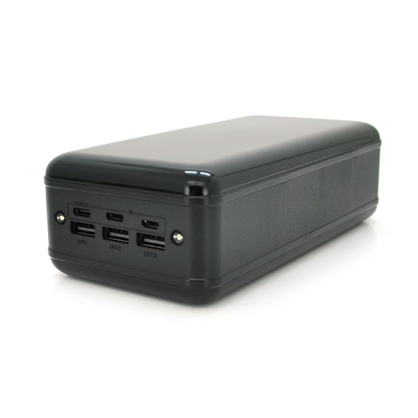 Power bank YM-391 50000 mAh, Input:5V/2.1A(micro USB, Type-C, Lighting), Output:5V /2.1A(3хUSB), plastic, Black, BOX YM-391 фото