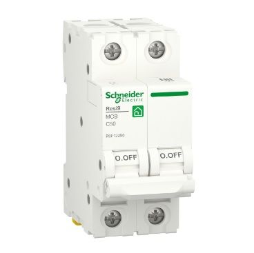 Автоматичний вимикач Schneider RESI9 50А, 2P, крива, 6кА R9F12250 фото