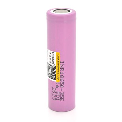 Акумулятор 18650 Li-Ion LiitoKala Lii-35E, 3500mah （3350-3500mah）, 3.7V (2.5-4.2V), Pink, PVC BOX Q2, цiна за 1 шт Lii-35E фото