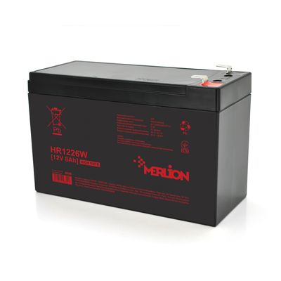Аккумуляторная батарея MERLION HR1226W, 12V 8Ah ( 151 х 65 х 94 (100) ) Black Q10/420 HR1226W фото