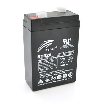 Аккумуляторная батарея AGM RITAR RT628, Black Case, 6V 2.8Ah ( 66х34х 97 (103 ) ) Q25 RT628 фото
