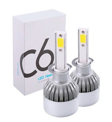 Лед лампы для авто C6 H1 (Цена за 2шт.) / Автомобильные лампы H1 / Автолампы, холодный свет Art-NOH1 фото