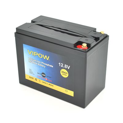 Аккумуляторная батарея Vipow LiFePO4 12,8V 30Ah со встроенной ВМS платой 25A (225*120*175), 4.5 kg LiFePO4128-30/25 фото
