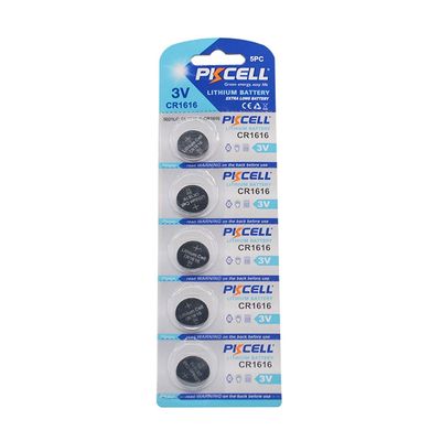 Батарейка літієва PKCELL CR1616, 5 шт в блістері (упак.100 штук) ціна за бліст. Q30 PC/CR1616 фото