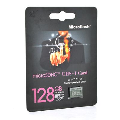 Карта памяти Microflash Micro SD, cкорость передачи данных 70MB/s, class10, 128G 11820 фото