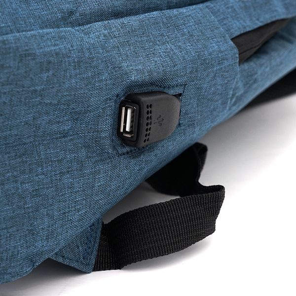 Рюкзак для ноутбука T2 15.6 ", матеріал нейлон, вихід під USB-кабель, синiй, Q50 YT-B15,6"N-BLT2 фото