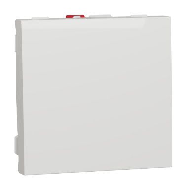 Выключатель одноклавишный Schneider Unica, 10A, 2 модуля, Белый NU320118 фото