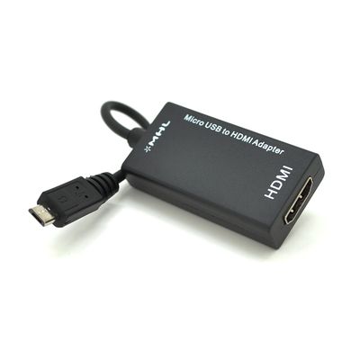 Конвертер MicroUSB (тато) на HDMI(мама) MHL, Black, Пакет MH-USB MHL-HDMI/BO фото