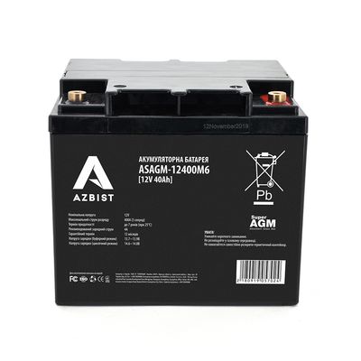 Аккумулятор AZBIST Super AGM ASAGM-12400M6, Black Case, 12V 40.0Ah (198x166x171) Q1 ASAGM-12400M6 фото