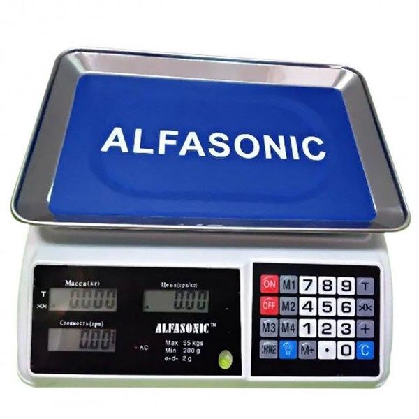 Весы торговые Alfasonik TS-P6416 до 50 кг Кнопки пластик Art-NNTSP6416 фото