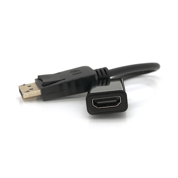 Конвертер Display Port (тато) на HDMI(мама) 30cm, Black, 4K, Пакет YT-C-DP(M)/HDMI(F)4K фото