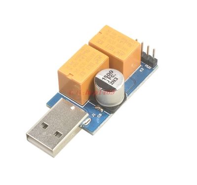 USB WatchDog сторожовий таймер два реле на перезавантаження / включення + кабель червоно-синій WTDMN фото