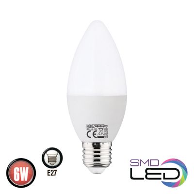 Лампа свічка ULTRA SMD LED 6W 4200K E27 480Lm 175-250V YT15275 фото