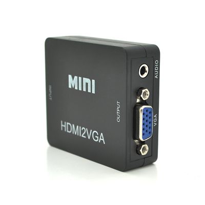 Конвертер Mini, HDMI to VGA, ВХОД HDMI(мама) на ВЫХОД VGA(мама), 720P/1080P, Black, BOX YT-CM-HDMI/VGA-B фото