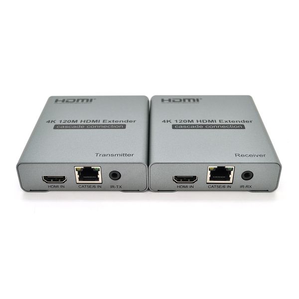Одноканальний активний подовжувач HDMI сигналу по UTP кабелю з ик управлінням до 120 метрів, cat5e/cat6e 4K/1080P з блоком живлення. YT-SCPE HDM-100m1080Р+A фото