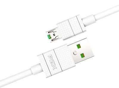 Кабель PZX V-107, Quick Charge 4.0 Micro Cable, 4.0A, White, довжина 1м, BOX YT-PZX/V-107-M/W фото
