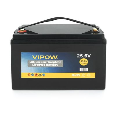Аккумуляторная батарея Vipow LiFePO4 25,6V 50Ah со встроенной ВМS платой 40A (330*175*225) LiFePO4256-50/40 фото