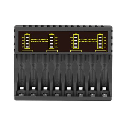 Зарядний пристрій універсальний PUJIMAX, 8 каналів, LED інд., підтримує Li-ion, Ni-MH і Ni-Cd AA (R6), ААA (R03), AAAA, С (R14), 2,4V 2000mA PJ-803 фото
