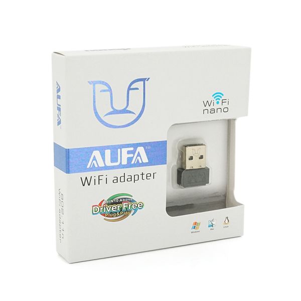 Бездротовий мережний адаптер Wi-Fi-USB AUFA AF-150, 802.11bgn, 150Mbps, 2.4GHz, WIN7/8/10/11/MAC/LINUX, Blister AUFA AF-150 фото
