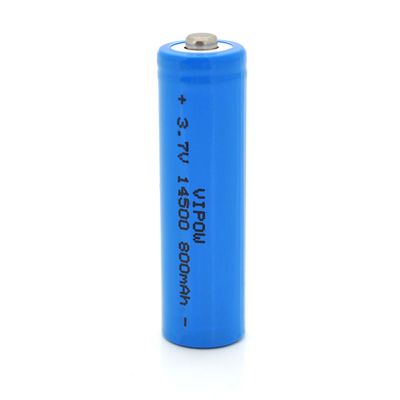 Аккумулятор 14500 Li-Ion Vipow ICR14500 TipTop, 800mAh, 3.7V, Blue Q50/500 ICR14500-800mAhTT фото