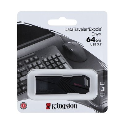USB флеш-накопичувач 3.2 Kingston DataTraveler Exodia Onyx 64GB ЦУ-00039799 фото