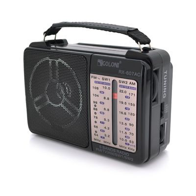 Радіоприймач GOLON RX-607, LED, 2x3W, FM радіо, корпус пластмас, Black, BOX GOLON RX-607 фото
