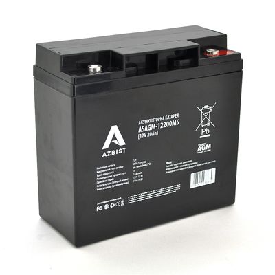 Аккумулятор ASBIST Super AGM ASAGM-12200M5, Black Case, 12V 20.0Ah (181 х 77 х 167 ) Q4 ASAGM-12200M5 фото