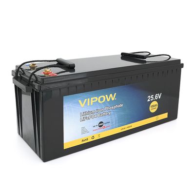 Акумуляторна батарея Vipow LiFePO4 25,6V 100Ah з вбудованою ВМS платою 80A (523*207*215) LiFePO4256-100/80 фото