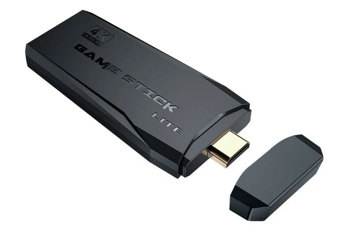 Игровая приставка M8 64gb Mini Game Stick 4K HDMI + 2 беспроводных джойстика, консоль для телевизора Art-M864 фото