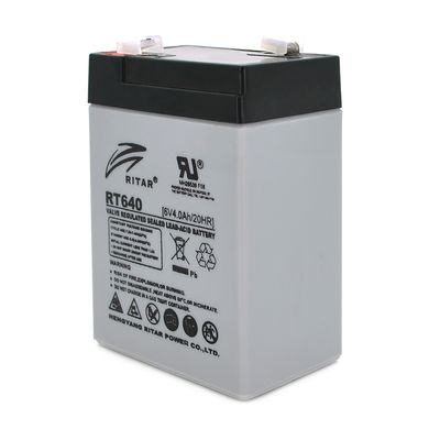 Аккумуляторная батарея AGM RITAR RT640, Black Case, 6V 4Ah ( 70х47х99 (107) ) Q20 RT640 фото